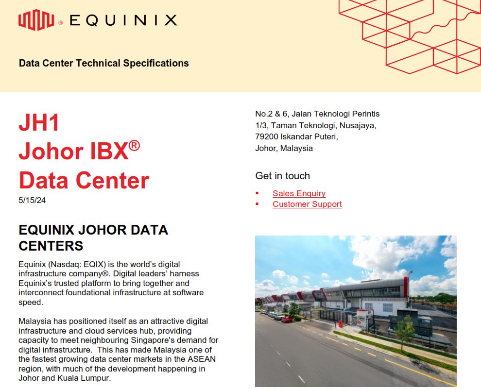 Equinix JH1 DC